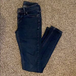 Dark wash skinny jeans